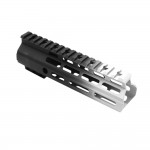 CERAKOTE GRADIENT| AR-15 ANGLE CUT CLAMP ON M-LOK 7 INCH HANDGUARD- BLACK BASE- GRADIENT- BRIGHT WHITE -MADE IN U.S.A